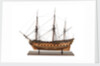 Ship of 50 guns, port broadside by Unknown