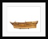 A contemporary dividing full hull model of the 'Washington' (1797), a Dutch 74-gun, two-decker ship of the line by unknown