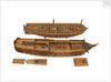 A contemporary dividing full hull model of the 'Washington' (1797), a Dutch 74-gun, two-decker ship of the line by unknown
