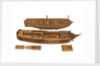 A contemporary dividing full hull model of the 'Washington' (1797), a Dutch 74-gun, two-decker ship of the line by unknown