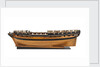 Ship of 36 guns, port broadside by Unknown