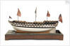 Ship of 74 guns, port broadside by Unknown