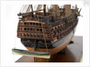 Ship of 110 guns, starboard stern gallery and boat detail by unknown