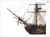Ship of 110 guns, port bow and figurehead detail by unknown