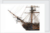 Ship of 110 guns, port bow and figurehead detail by unknown