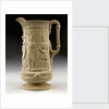 Buff-coloured jug by Sandford Pottery
