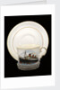 Cup and saucer commemorating the maiden voyage of  RMS 'Queen Mary' by John Aynsley & Sons Ltd.