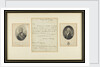 Two portraits and a letter by Admiral Lord Nelson by unknown