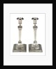 One of a pair of candlesticks which belonged to Mrs Elizabeth Cook, widow of Captain James Cook (1728-1779) by John Parsons & Co.