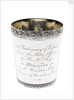 Silver beaker to the Purser of HMS 'Horatio', 1812 by A. B.