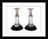 One of a pair of matching Sheffield plate candlesticks commemorating the victories of Admirals Richard Howe, John Jervis, Adam Duncan and Horatio Nelson by unknown