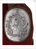 Arm badge (brassard) awarded as a prize in the Royal Regatta, 1865, and attached to the sleeve of prize coat by I.S.