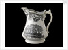 Jug transfer-printed in black on one side with a view of HMS 'Agamemnon' at anchor and the other with the 'Great Eastern' under sail and steam by unknown