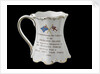 Shaped mug with gilt scrolling rims commemorating the Falklands War, 1982 by St George Fine Bone China
