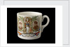 White mug printed in colour in commemoration of the Peace ending World War I by unknown