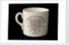 White mug printed in colour in commemoration of the Peace ending World War I by unknown