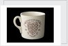 White mug printed in colour in commemoration of the Peace ending World War I by unknown