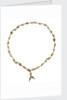 Cowrie shell necklace joined with metal links by unknown