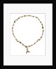 Cowrie shell necklace joined with metal links by unknown