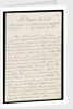 Letter from the Sandwich Papers by unknown