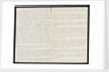 Letter from the Sandwich Papers by unknown
