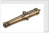 Brass smoothbore muzzle loading gun by C. Ouderogge
