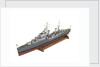 Full hull exhibition model of  cruiser HMS 'Argonaut' (1941) by M.A. Batchelor
