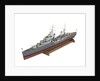 Full hull exhibition model of  cruiser HMS 'Argonaut' (1941) by M.A. Batchelor