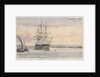 Watercolour of the 'Bellerophon' at Kalamita Bay, Heights of the Alma, September 1854 from the logbook of HMS 'Trafalgar' kept by Captain Hereford by Edward William Hereford