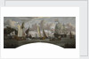 Ships on the River Ij in front of the Tollhouse near Amsterdam (before conservation in 2008) by Abraham Storck