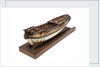 Model of a warship (1757); frigate fifth rate, 32 guns by unknown