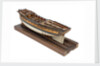 Model of a warship (1757); frigate fifth rate, 32 guns by unknown