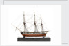 A model of a warship (1800), French, frigate, 44-48 gun by unknown