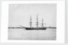 Photograph of a 3 masted ship 'Saint Leonards' (1864) 21st June 1872, off Tilbury, River Thames by unknown