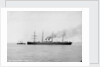 Passenger/cargo line SS 'Spain' (1871) under tow in the River Mersey by Francis Frith & Co.
