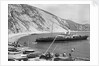 Paddlesteamer Victoria preparing to beach and land passengers at Lulworth Cove, Dorset by Francis Frith & Co.