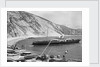 Paddlesteamer Victoria preparing to beach and land passengers at Lulworth Cove, Dorset by Francis Frith & Co.