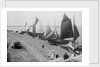 Fleetwood Beach and holidaymakers, Lancashire by Francis Frith & Co.