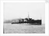 Torpedo boat destroyer HMS 'Nautilus' (1910) at speed on trials in 1911 by unknown