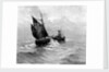A tug towing a small sailing vessel by Bedford Lemere & Co.