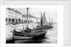 Fishing boats alongside a quay by Bedford Lemere & Co.