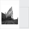 Bow view of the 'Aquitania' (1914) before launch by Bedford Lemere & Co.
