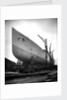 Bow view of the 'Aquitania' (1914) before launch by Bedford Lemere & Co.