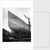 Bow view of the 'Aquitania' (1914) before launch by Bedford Lemere & Co.