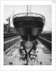 Stern view of the 'Aquitania' (1914) in drydock by Bedford Lemere & Co.