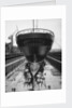 Stern view of the 'Aquitania' (1914) in drydock by Bedford Lemere & Co.