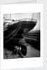 Stern view of the 'Aquitania' (1914) in drydock by Bedford Lemere & Co.