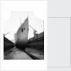 Bow view of the 'Aquitania' (1914) in drydock by Bedford Lemere & Co.