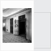Passenger elevators in the Grand Entrance on the 'Aquitania' (1914) by Bedford Lemere & Co.