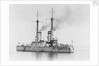Battleship 'Bandrei Pervoswanni' (Ru, 1906) at anchor, possibly in the Portland area by unknown
